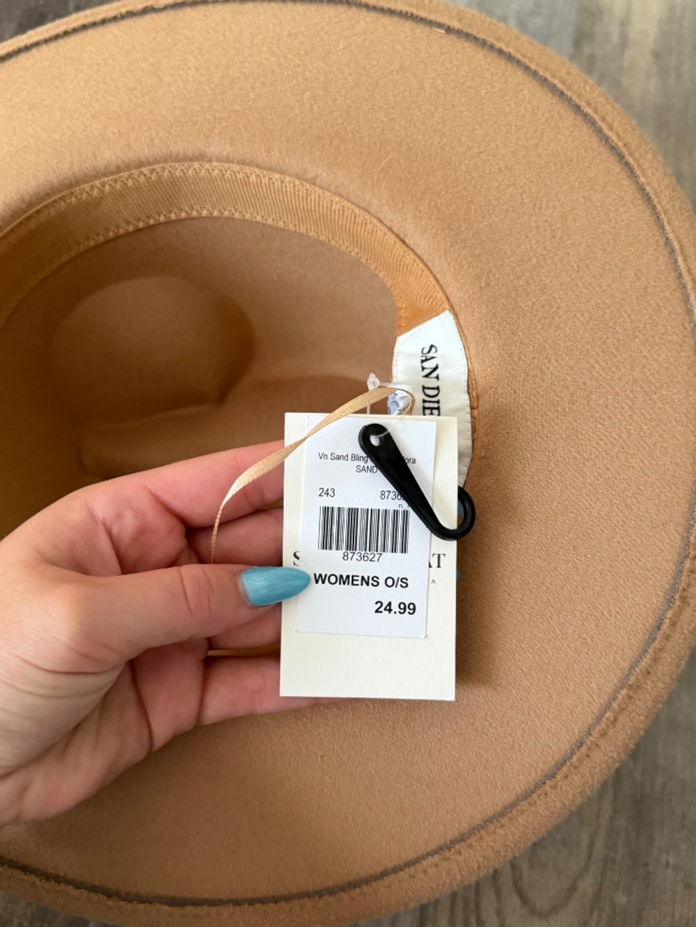 Tan Cowboy Hat with Gems - Picture 3 of 3